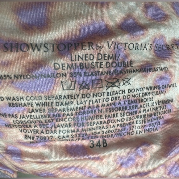 The Showstopper by Victoria's Secret Animal Print Bra - Size 34B - Picture 5 of 5